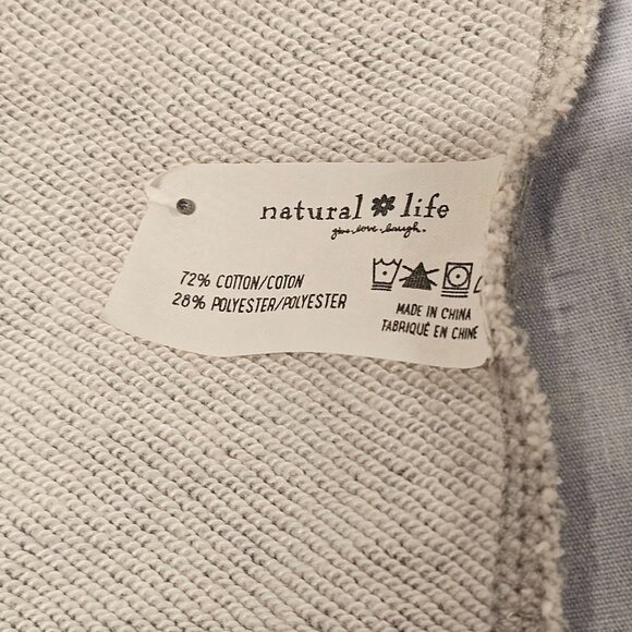 NATURAL LIFE Oversized Pullover Women Size S/M Gray French Terry - Picture 11 of 12
